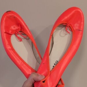 Repetto Neon Orange Ballet Flats